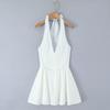 Sexy Simple Halter Mini Low Waist A-line Halter Dress