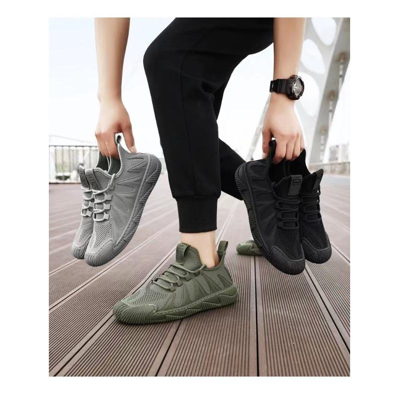 Men's Autumn Casual Shoes – Running Athletic Sneakers for Men, Black Work Shoes for Young Adults, Lightweight Comfort