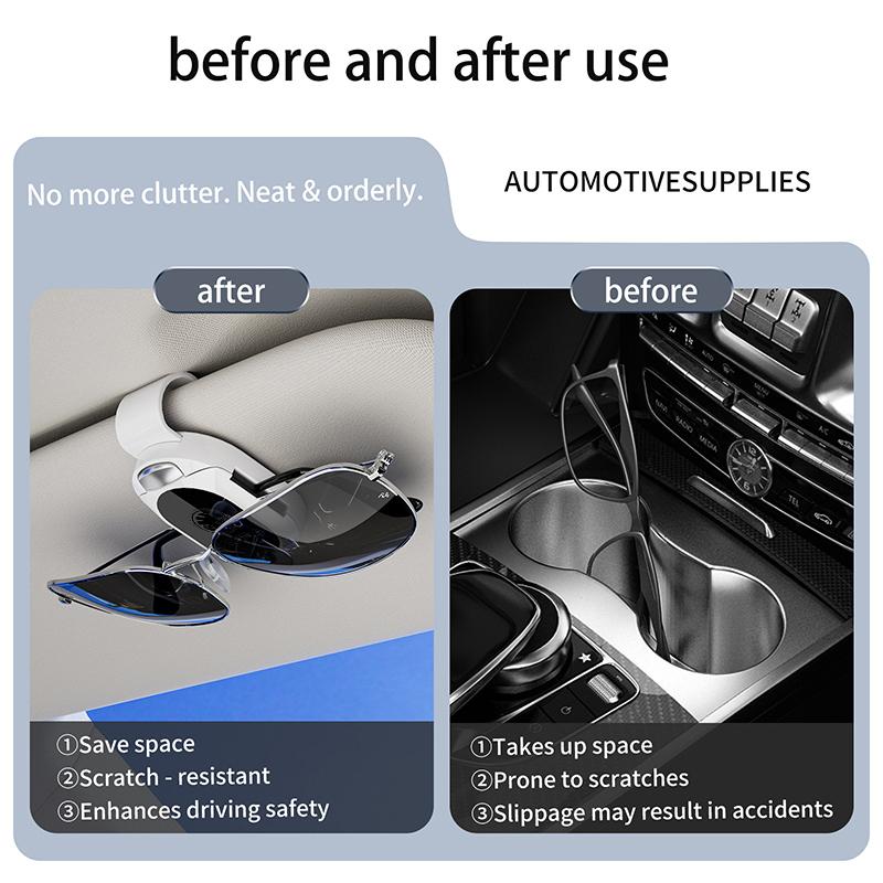 For Skoda Car Eyeglass Storage Holder Sun Visor Sunglasses Clip Interior Accessories Fabia 1 2 Octavia a7 RS Superb Rapid Yeti