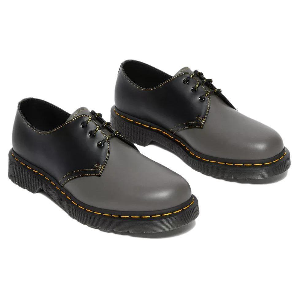 Dr. Martens 1461 Glattleder Bequeme Flache Freizeitschuhe Herrenschuhe Grau Schwarz 27540003