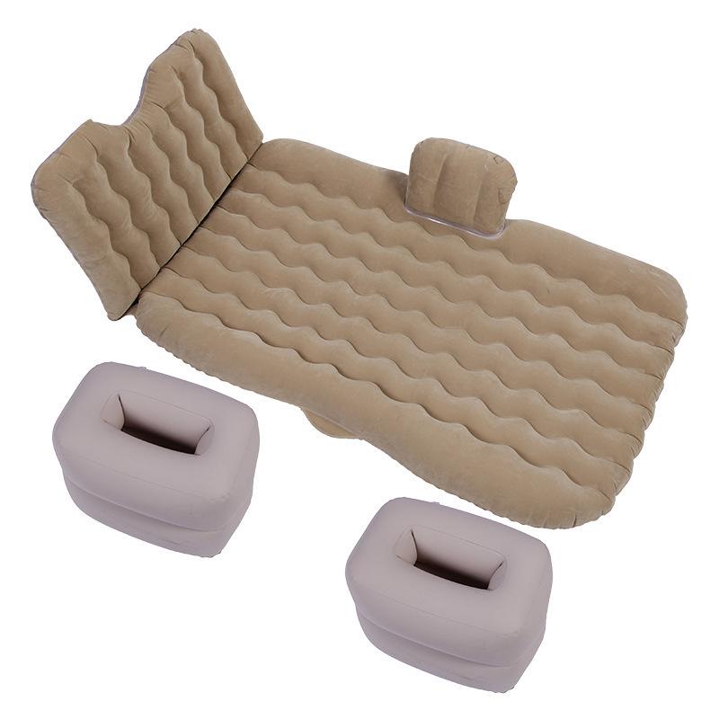 Folding SUV Inflatable Car Bed - PVC Flocking Travel Mattress