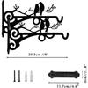 2PCS Rustproof Iron Hooks Hanging Basket Bracket - Outdoor Wall Hangers for Planters, Wind Chimes & Bird Feeders