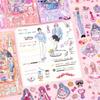 Cute Anime Girl Sticker Pack - Creative PET Stickers for DIY Journals and Decoration