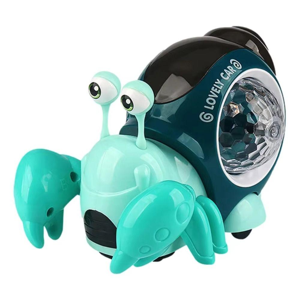 Plastic LED Light Crab Walking Toys With Music Crawling Crab Sensory Toy Kids