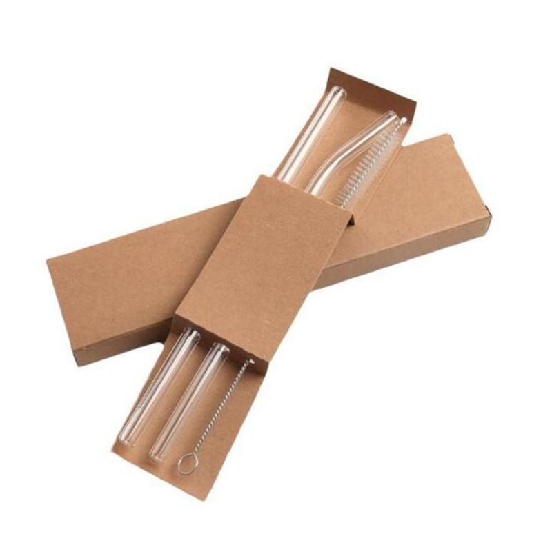 

Прозрачная стеклянная соломинка многоразовая со щеткой для чистки, можно мыть в посудомоечной машине, стеклянная текстура, подходит для коктейлей, кофе, соков