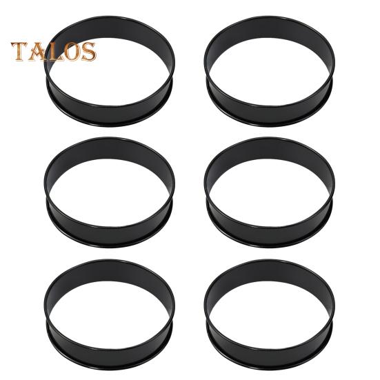 6Pcs Stainless Steel English Muffin Rings Non-Stick Coating Cake Mold for Baking Double Rolled Edge Design Food Grade 8cm 10cm Cooking Rings