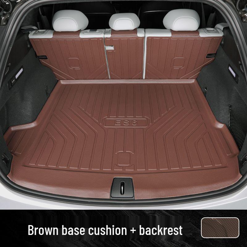 Compatible with 25 NIO ES6 models: TPE trunk mat, tailgate mat, door sill mat, and trunk cover.
