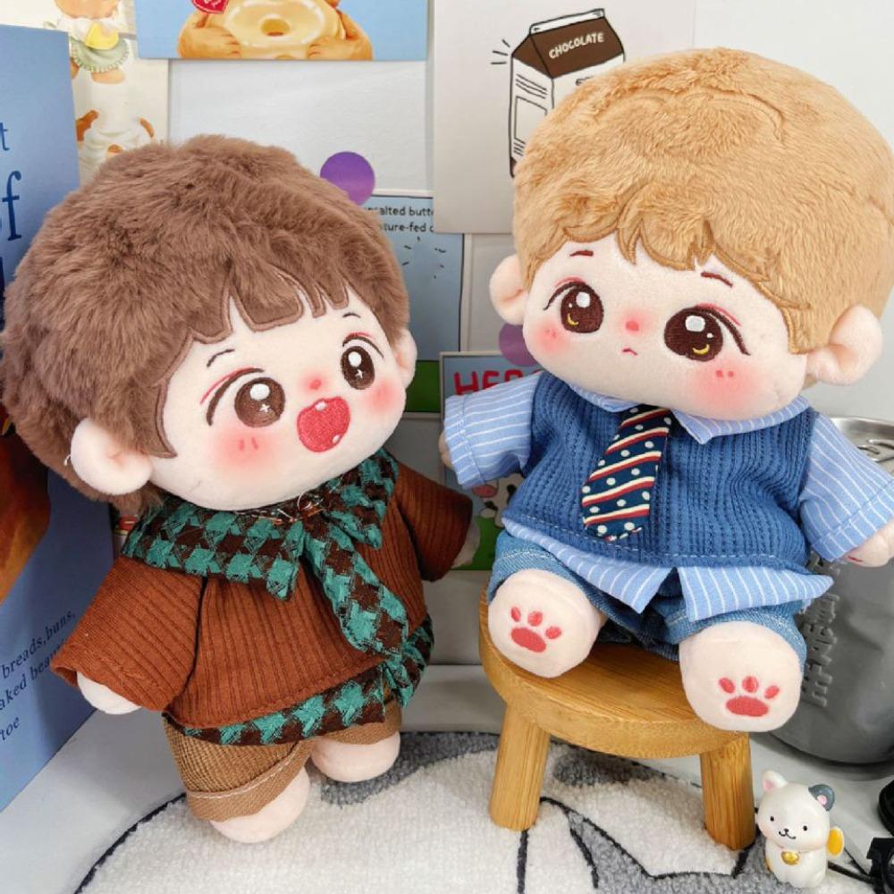 1 set School Uniform 20cm Cotton Doll Clothes Sweater Vest Plush Doll Clothes  Doll Accessories