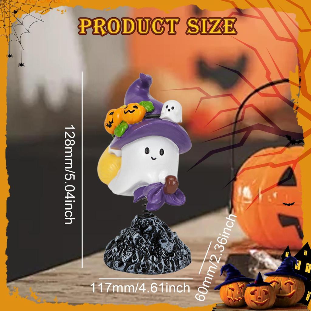 Halloween Figurine Statue Spooky Tabletop Ornament Resin Sculpture for Bedroom Living Room Home
