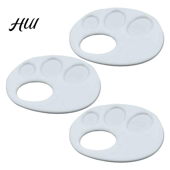 Small Paint Mixing Palette Plastic Tray 3D Printed Finger with Hand Grip Easy to Palettes Clean Portable Painting for Kids Artists Watercolor Acrylic