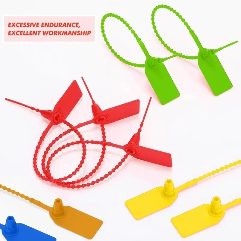 30Pcs Mixed Plastic Tamper Seals Zip Ties For Blank Security Tags Disposable Self-Locking Signage Trailer Truck Seal Tie 25Cm