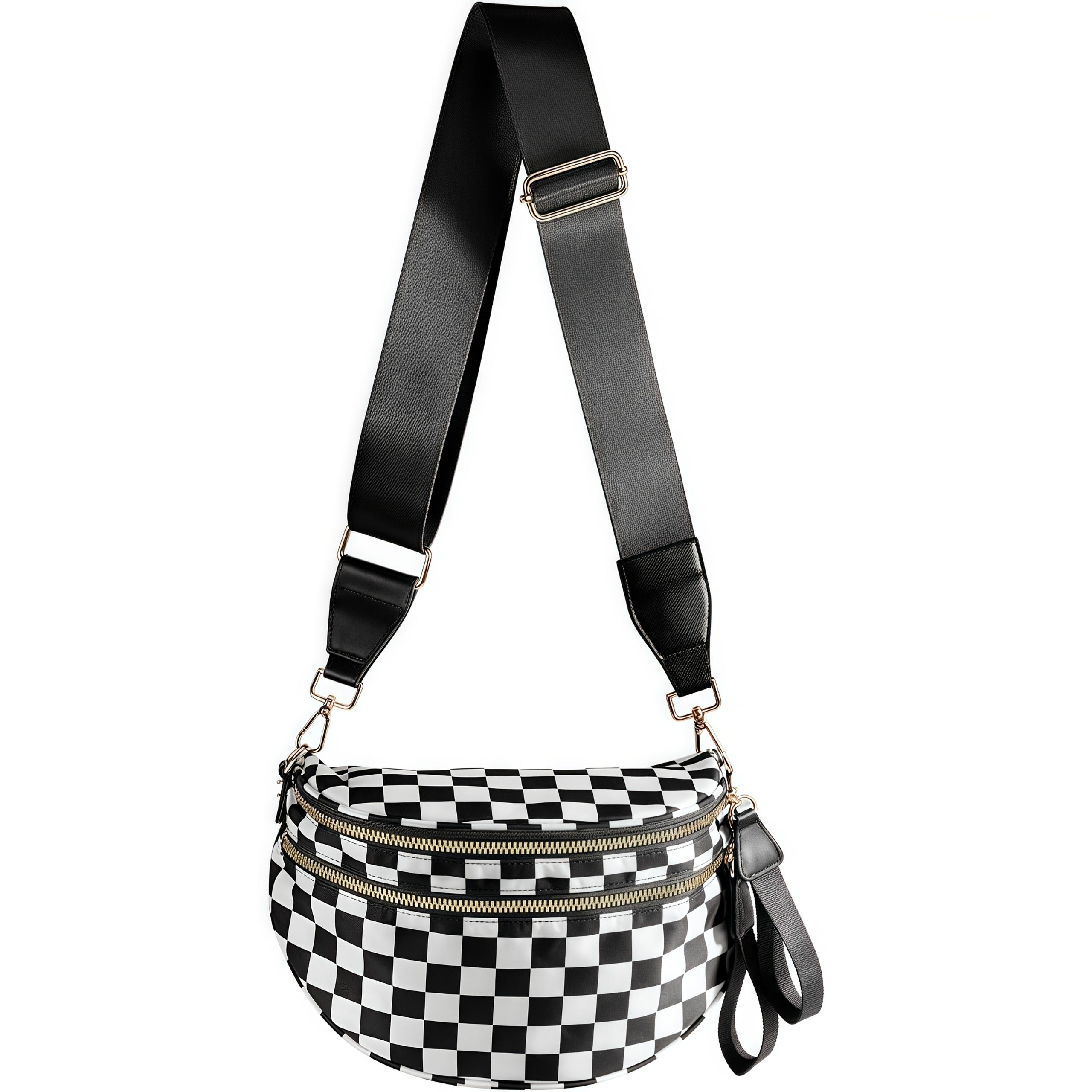 XYKK01 Chique Crossbodytas met Grote Capaciteit, Verstelbare Band, Meerdere Vakken en Ritssluiting voor Dames, Perfect voor Winkelen en Feestjes