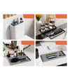 Bathroom Counter Tray Silicone Bathroom Vanity Tray Soap Dispenser Tray Countertop Storage For Dressing Tables