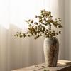 Mottled Retro Chinese Wabi-Sabi Vase: Antique Ceramic Ornament for Bougainvillea Display