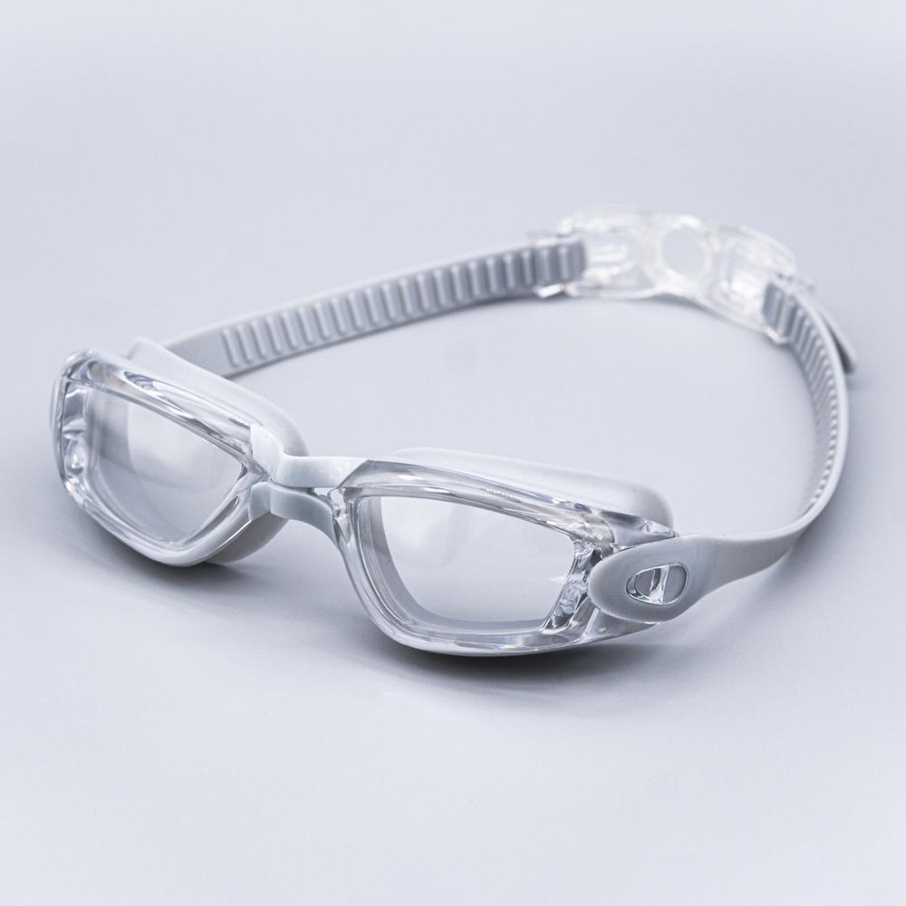 Adult Gradient Transparent Swimming Goggles with Easy Adjust Strap Anti-Fog Anti-UV Antileak Silicone Gasket
