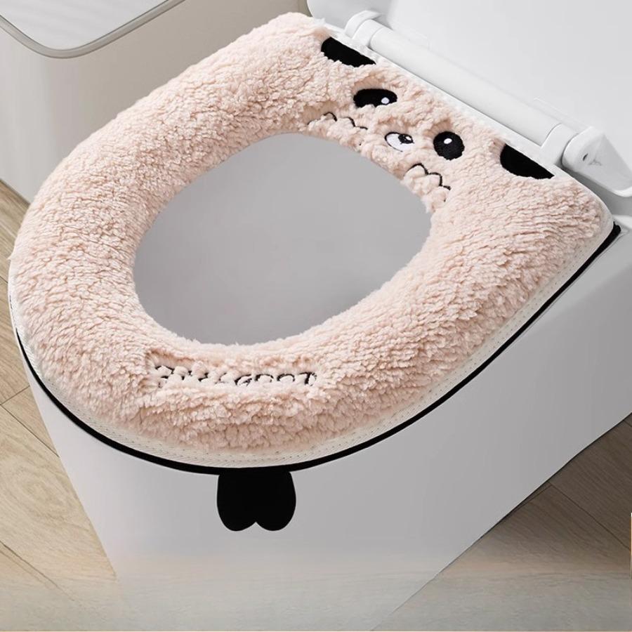 1PC Household Autumn and Winter Toilet Cover Gasket, Zipper Toilet Cushion Cover, Toilet Cushion Seat Cushion Is Universal In All Seasons