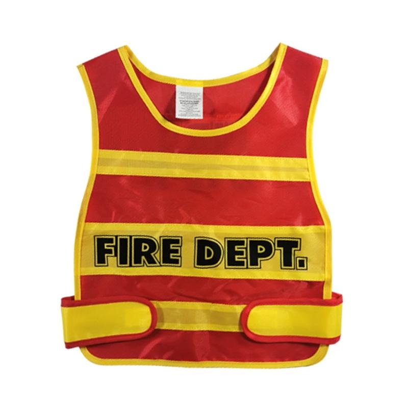 

Kids Halloween Role Play Costumes, Fireman Costume with Fire Extinguisher, Walkie-talkie, Crowbar for Children