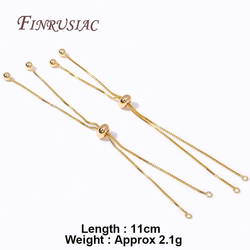 

18K Gold Plated Adjustable Extender Chain, Extension Chains For Bracelet Necklace Accessories DIY Jewelry Making Supplies 1 Piece