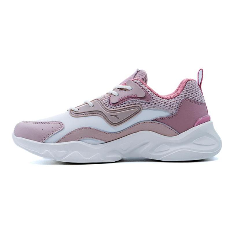 Anta Slip Resistant Abrasion Resistant Low Top Casual Shoes Women's White Pink 122518860R-1