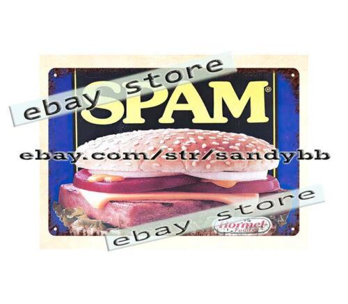 

Spam sandwich food metal tin sign garage poster decorAluminum 20x30cm（7.8x11.8inch）