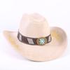 Popular European and American Classic Suede Western Cowboy Hat Men's and Women's Big Brim Embroidered Outdoor Sun Hat