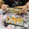 Oil Painting Anti-dust Phone Case For Samsung Galaxy J6 2018/SM-J600F Back Cover Wristband Fashion Design Kickstand Ring