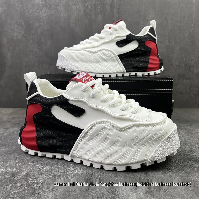Sneakers décontractées de sport d'été tendance haut de gamme pour hommes avec rehausse invisible