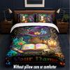 Fantasy Magic Theme Custom Text Or Name 3Pcs Bedding Set,1 Flat Sheet & 2 Pillowcases Personalized Home Bedding