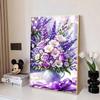 Diy Arrival New 5d Full Circle Diamond Painting "purple Bouquet" Embroidery Cross Stitch Home Decor Gift