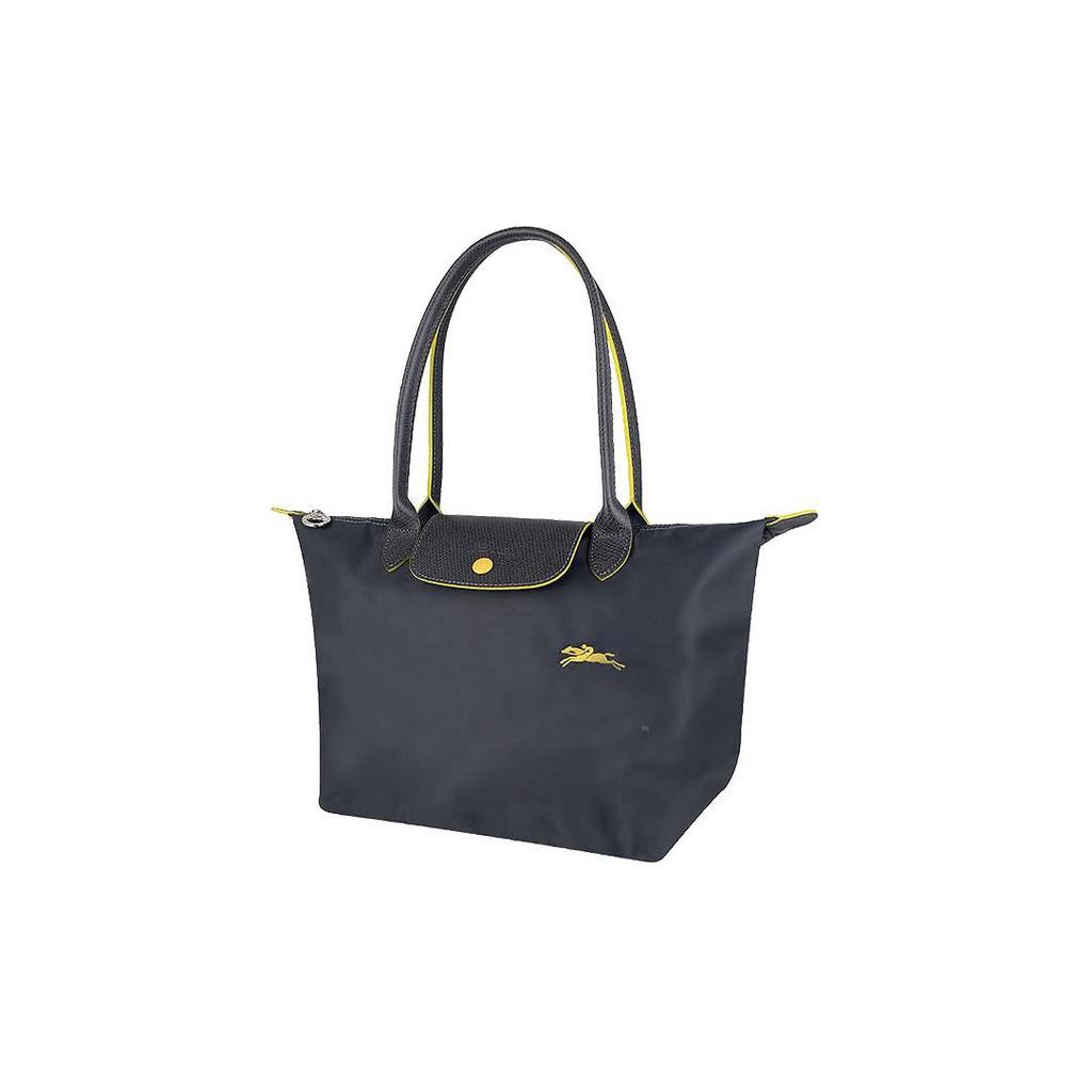 Longchamp Borsa da shopping in tela Le Pliage Club 28 Grande capacità Borse da donna Grigio metallizzato 2605619300
