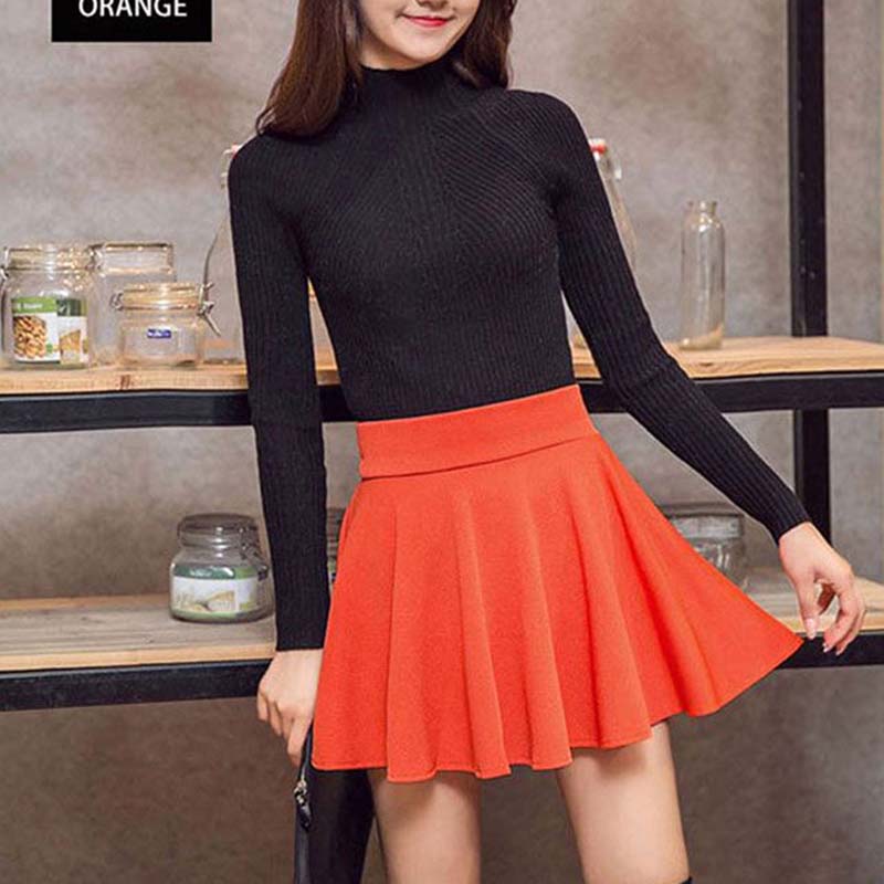 Sukně A-střihu z broušené kůže s vysokým pasem Dámská Jednoduchá Ležérní Office Lady Jaro Podzim Korejská Móda K dispozici ve více barvách