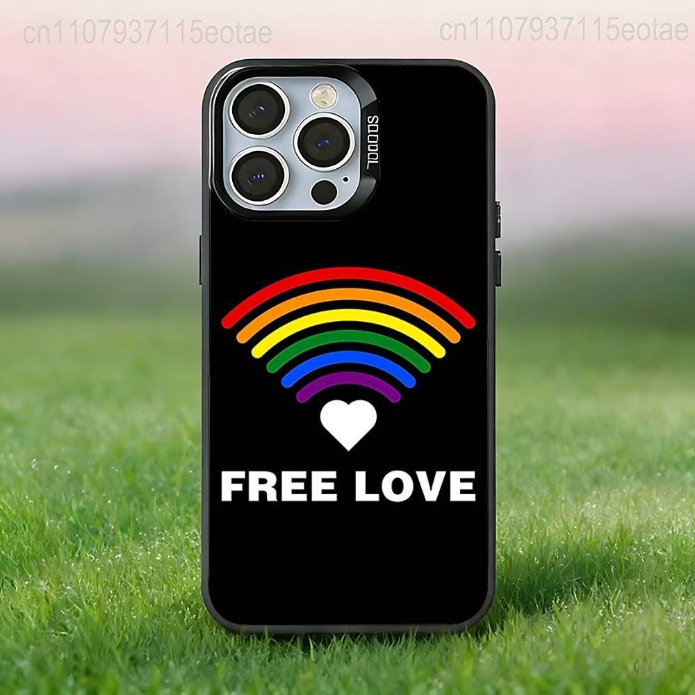 Love Is Love LGBT Homosexual Phone Case For iPhone 17,16,15,14,13,12,11,Pro,XS,Max,Plus,Mini,SE4,E Black Matte Shockproof Cover