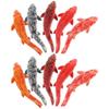 10Pcs Tiny Plastic Fish for Aquarium Terrarium Realistic Mini Goldfish Decor DIY Fairy Garden Koi Fish Ornament Desk Bookshelf