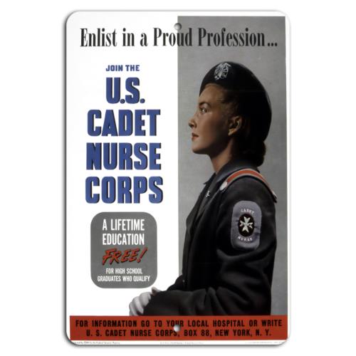 Join the US Cadet Nurse Corps Enlist in a Proud ProfessionAluminumtin sign 20x30cm（7.8x11.8inch）
