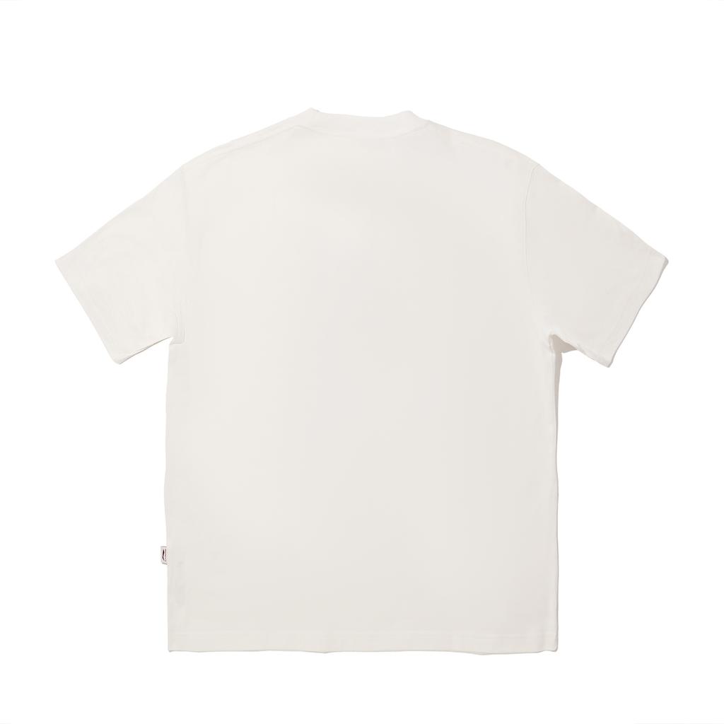 Li Ning X Phil Hackett Cross-Border Collaboration Series Comfortable Versatile Simple Short Sleeve T-Shirt Men Tops Champagne-White AHSV115-1