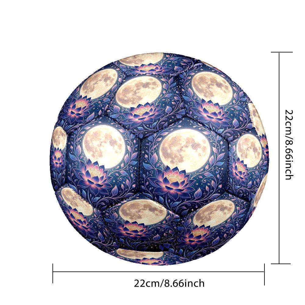 1pc Moonlit Lotus Size 5 Soccer Ball Professional Match Training Football Indoor &Outdoor Sports Ball Training Ball Lightweight Durable y62