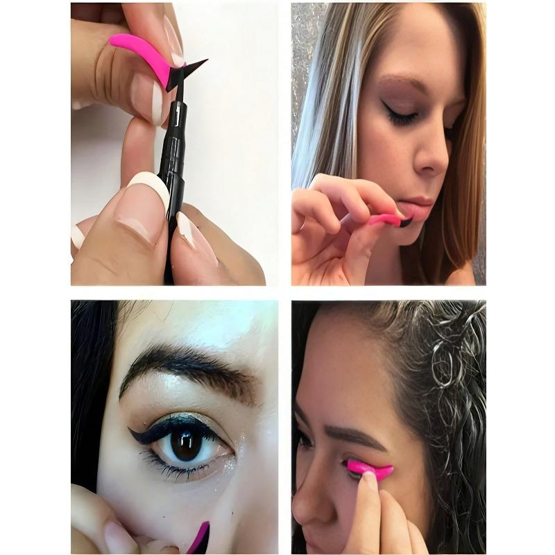 1 Pair Wing Eyeliner Stamp Template, Eyeshadow Stencils, Makeup Shaping Beauty Tool Accessory, Classic Or Dramatic Style Makeup Accessories,