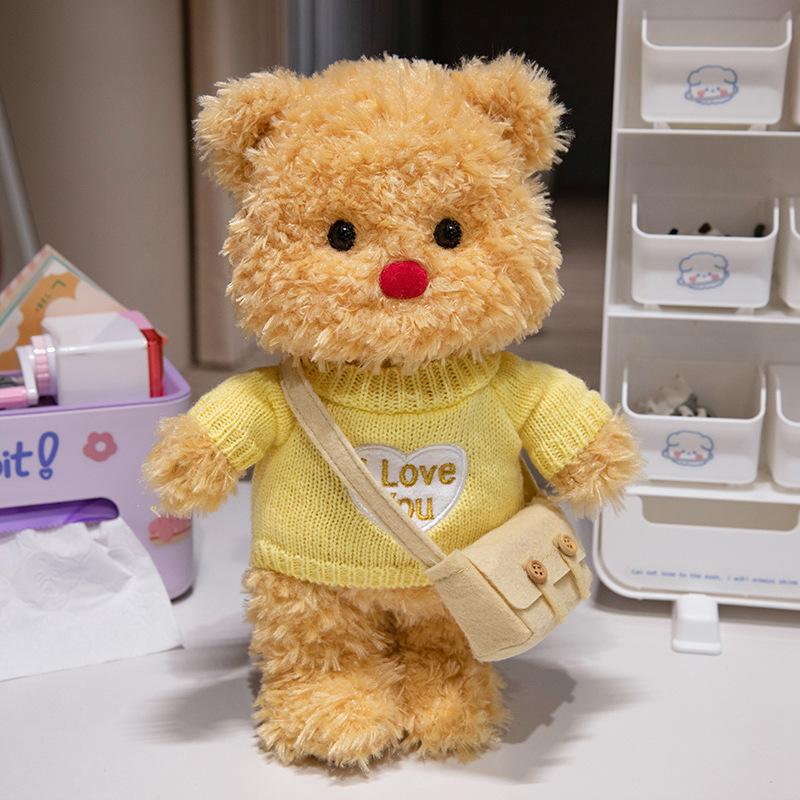 

Кукла-медведь Тедди, плюшевая игрушка, кукла-тряпка, подарок на день рождения для детей 37cm