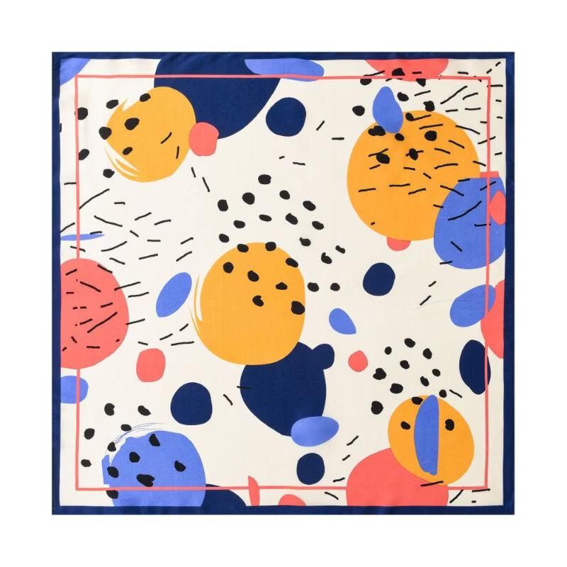 TXRMDX Men s Retro Floral Mulberry Silk Scarf One Size