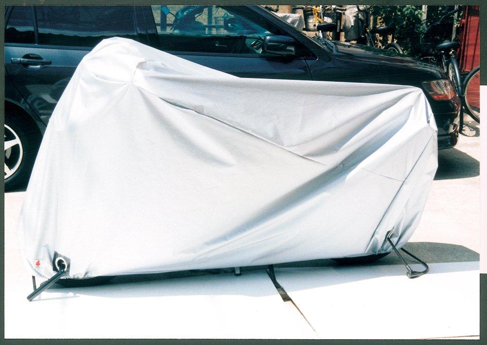 ARADEN Brushed Motorcycle Cover Length Universal KBB2 (Araden) Flame-Retardant [Vehicle 2.10m-2.45m] [Displacement 125cc-1400cc] Silver, Fit,