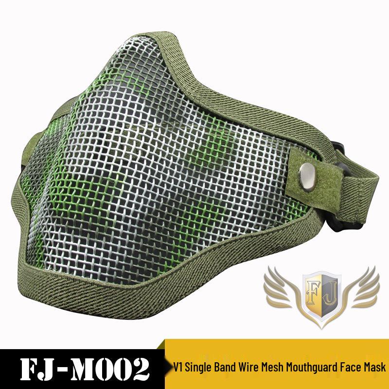 Impact-Resistant Tactical Steel Mesh Half Face Mask
