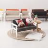 Simulation Chair Dollhouse Leather Sofa 1/12 Dollhouse Miniature Single/Double Chair  Photo Props