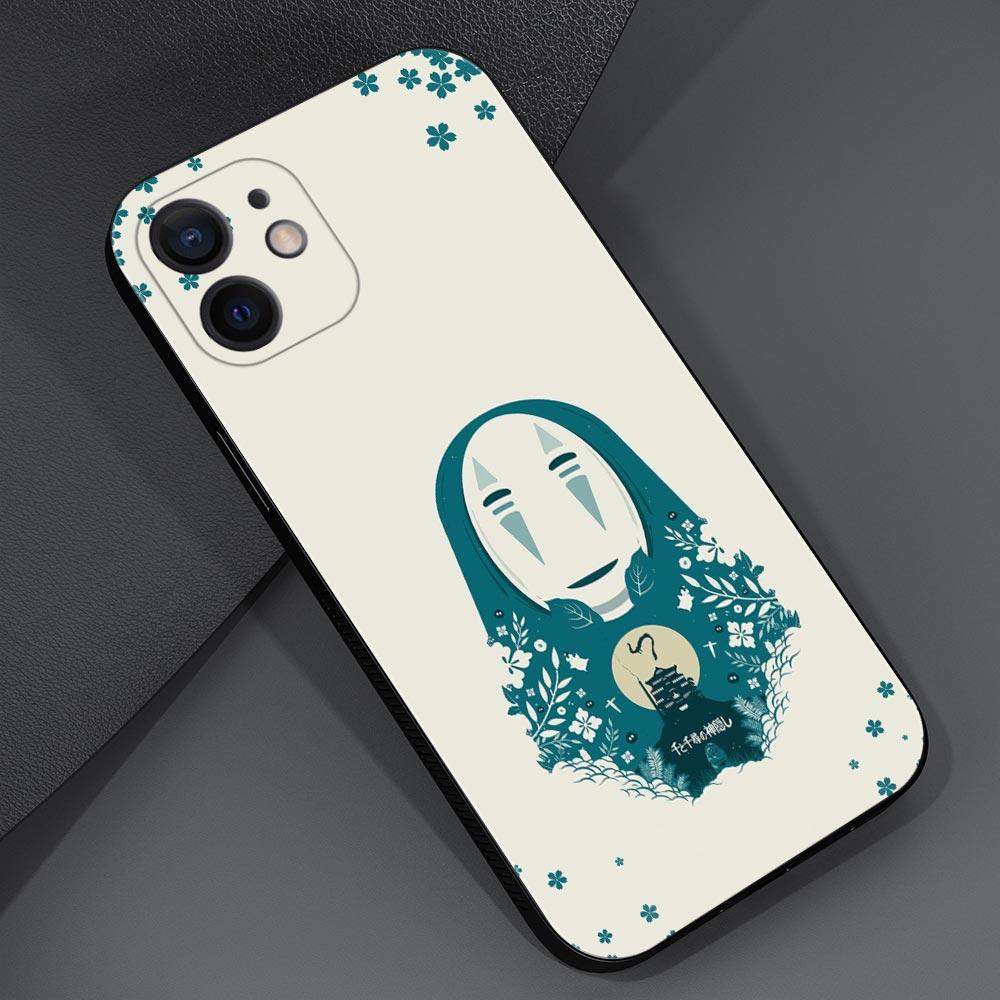 Capa de telefone para iPhone 14 13 12 11 Pro Max Mini Xs Max Xr X 7 8 Plus 6s Capa de silicone macia Fundas Anime A Viagem de Chihiro