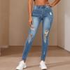 Jeans Casual Rotti Colorati Larghi da Donna