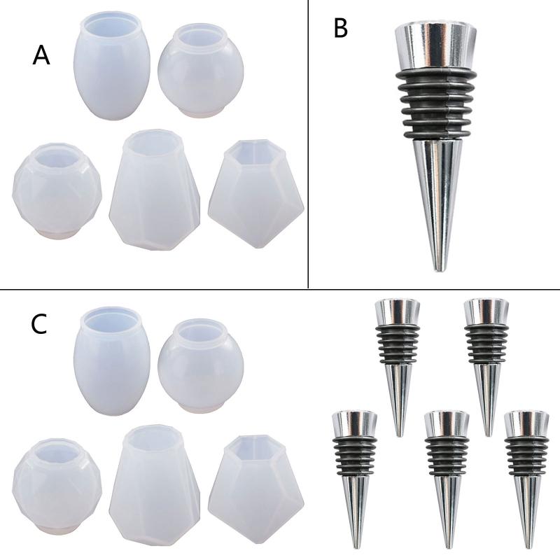 Sphere-Shape Resin Silicone Molds for Epoxy Resin Making Candle Soap Bottle Stopper Home Decoration Gypsum Silicone Mold