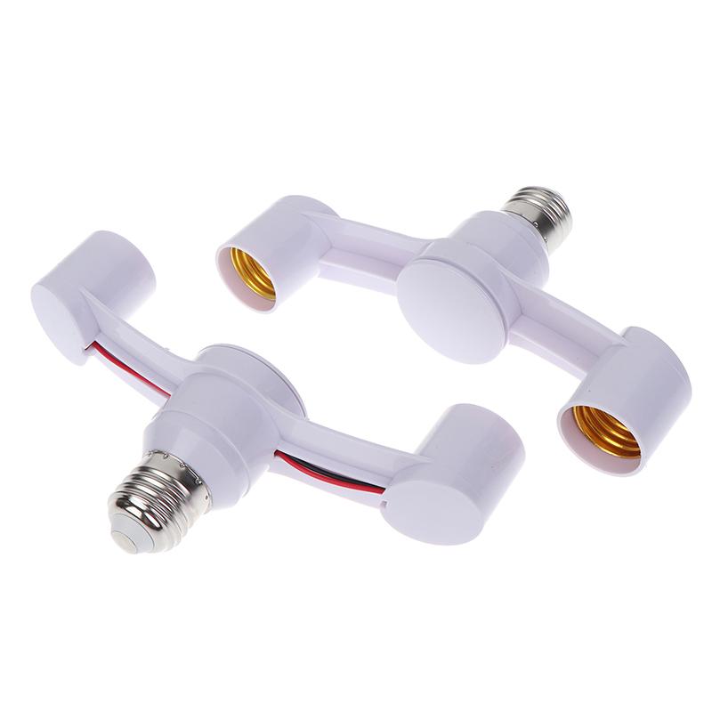 Adattatore Presa Lampada E27 a Doppia E27 85-285V Supporto Universale di Conversione 1Pz/2Pz per Illuminazione Camera da Letto Soggiorno