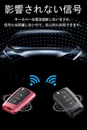 Key Case for Volkswagen Smart Key Case Key Cover 3 Button Aluminum Alloy Designed Exclusively for Volkswagen Suitable for VW Golf/Polo/Passat/Jet
