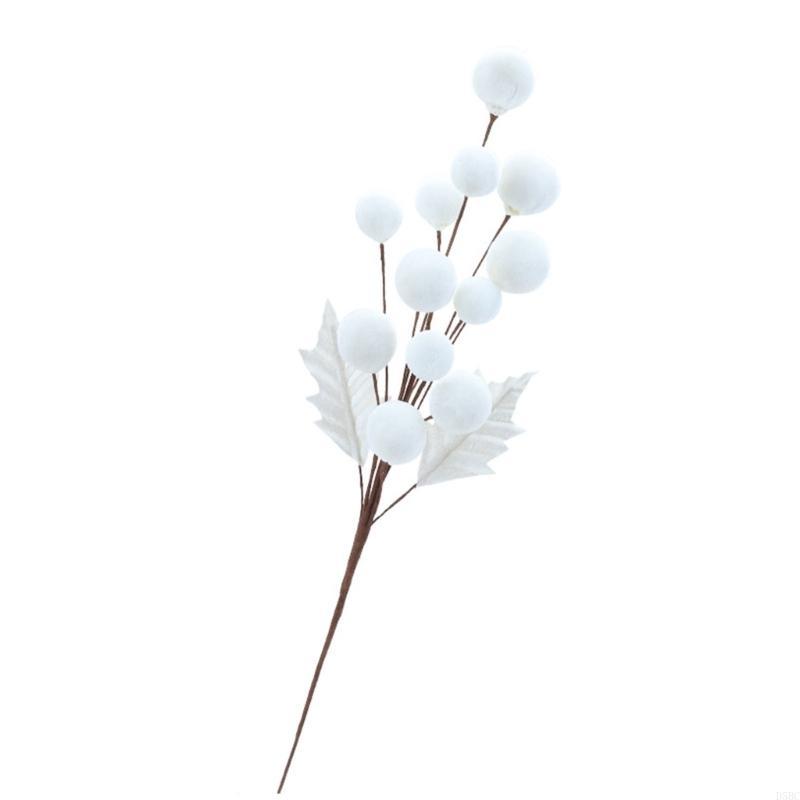 Christmas Tree Ornament Stem Delicate Velvety Ball Stem For DIY Christmas Tree And Wreath Decoration