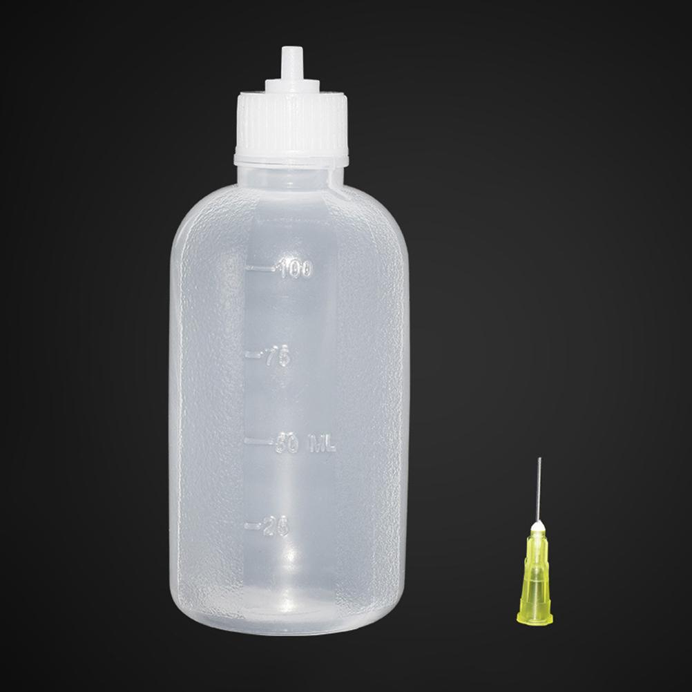 100 ml jehlová pájecí nádoba na tekuté tavidlo na olej Plastová prázdná láhev