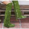 Autumn and winter new products suede fringed 35-43 high boots knee boots